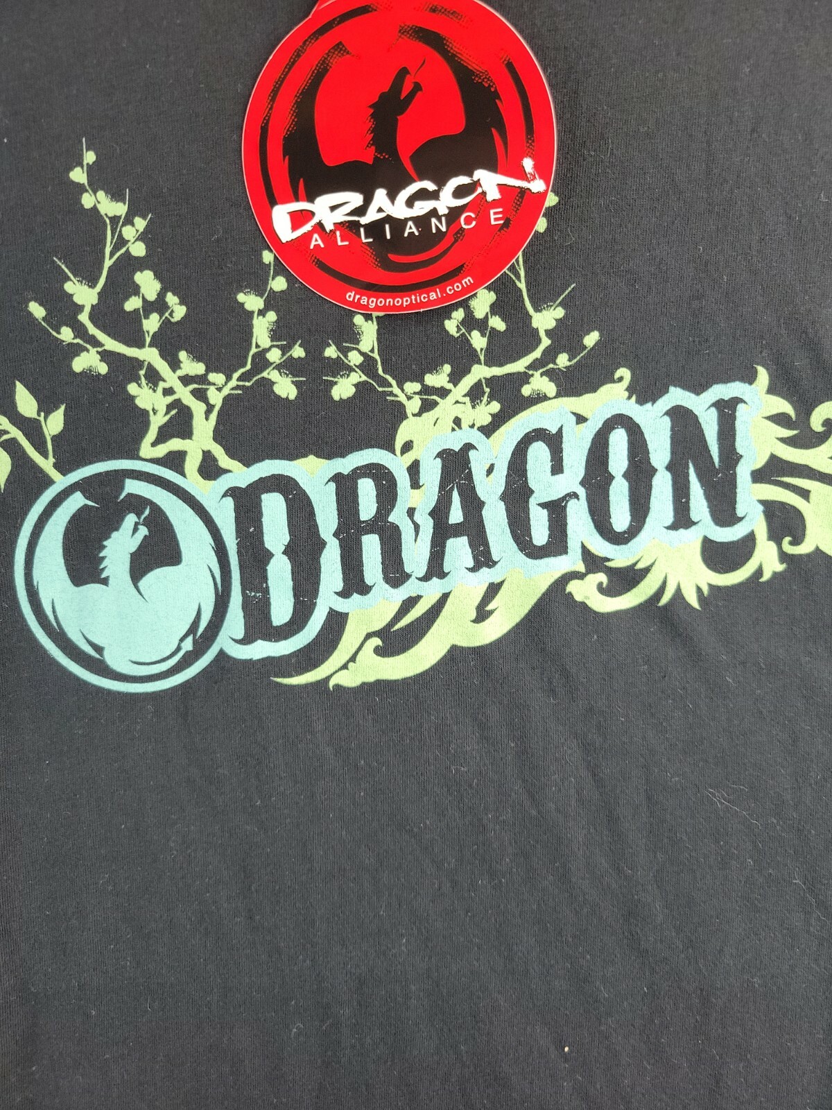 Dragon Alliance Logo Black Skate Surf Graphic T-shirt Womens Large