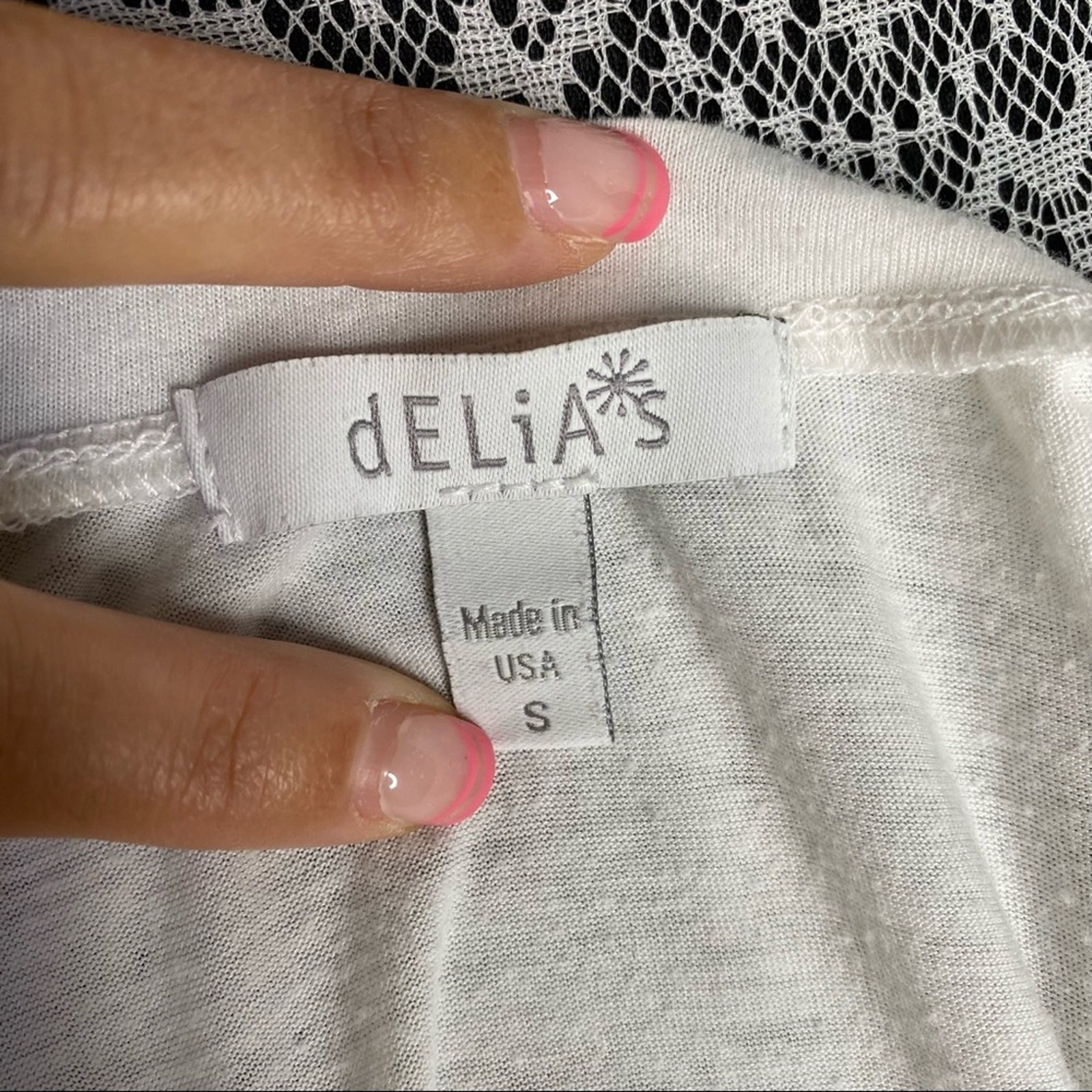 DELIA*S Woman’s 2000’s Y2K Skater Girl White Crew Neck Muscle Tee Tunic Tank S