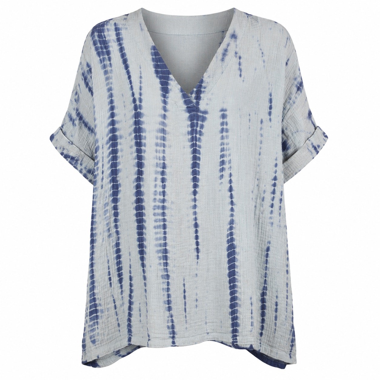 Pure Jill by J.Jill Tie Dye Double Gauze Tunic Womens XL Blue Cotton Oversized
