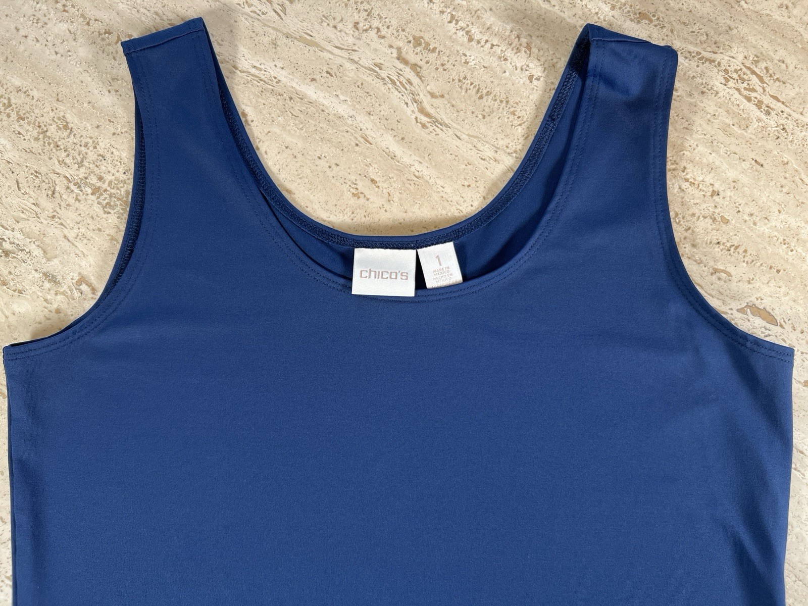 Chico’s Slate Blue Size 1 Women’s Tank Top Lightweight Sleeveless Layering Item