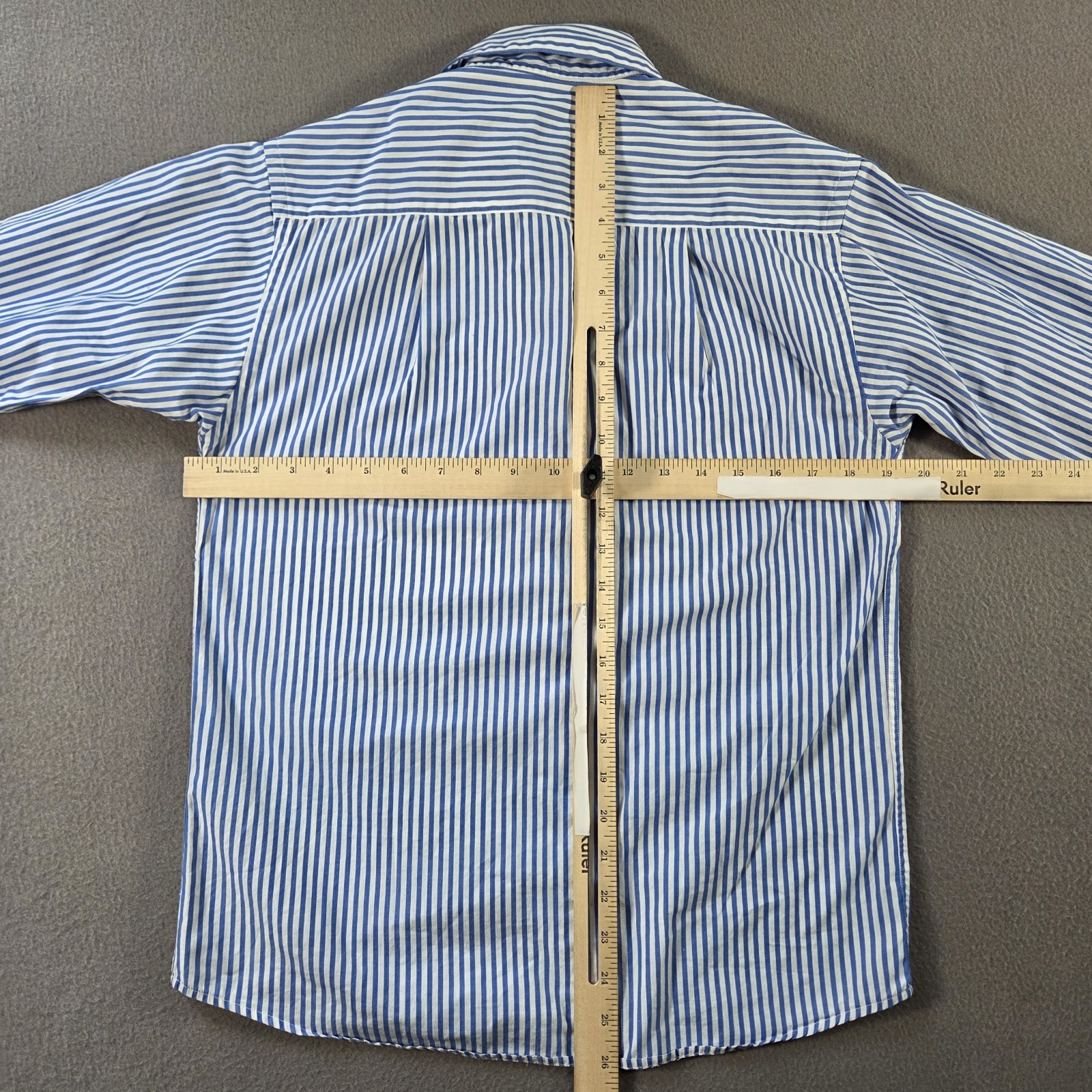 Vintage Brooks Brothers Shirt Womens XS Blue Striped Oxford Button Long Sleeve