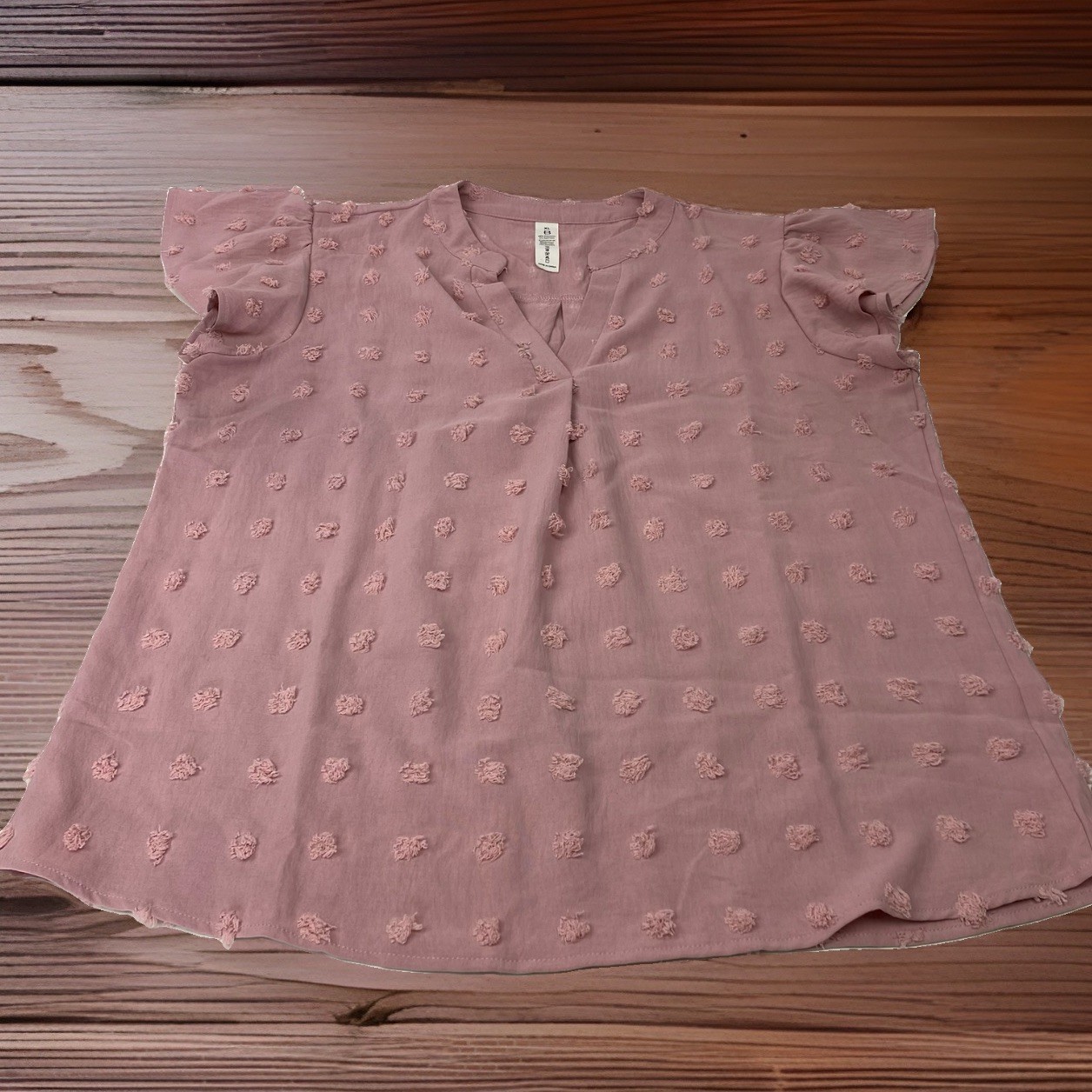 B Womans XL Extra Large Dusty Rose Pink Blouse