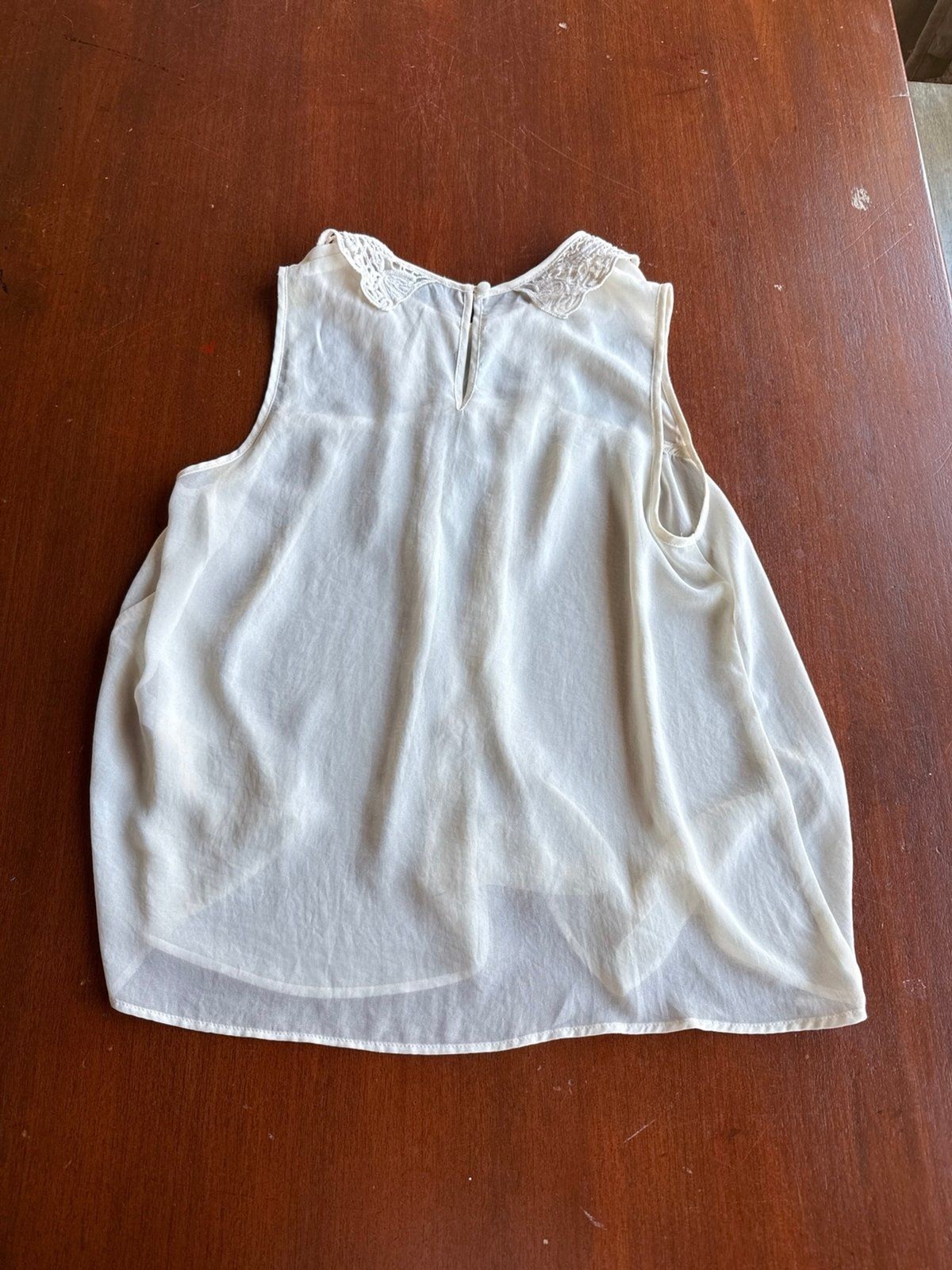 TOPSHOP SHEER Lace collar blouse top