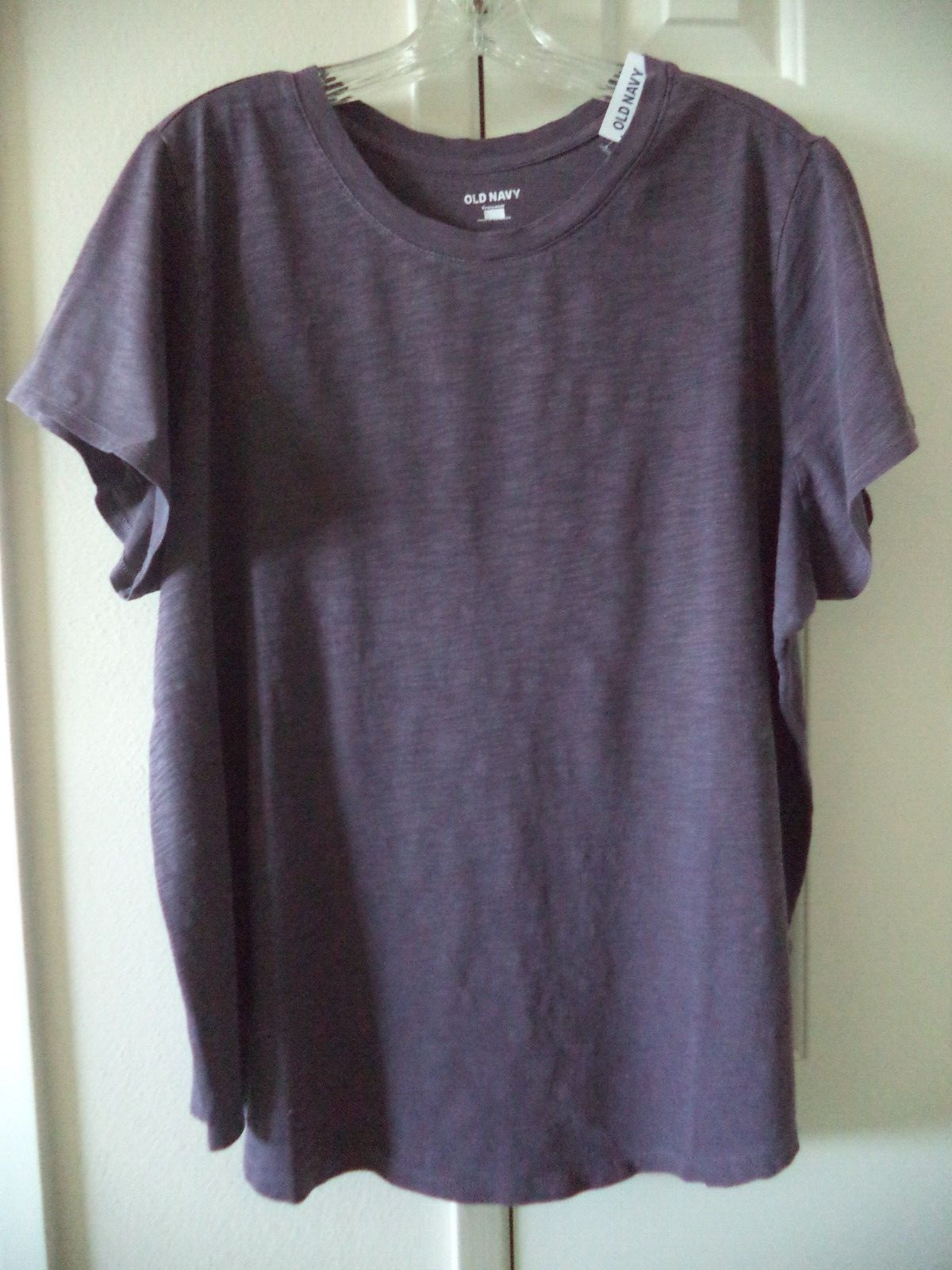 Hot Color! Old Navy Muted Grape Vintage Purple Cotton Scoop T-shirt 4XL 28 30 4X