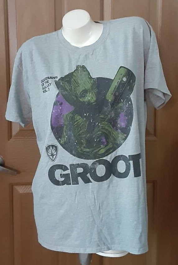 Marvel® Guardians of the Galaxy Vol 2 GROOT Gray Tee Short Sleeves Size XL