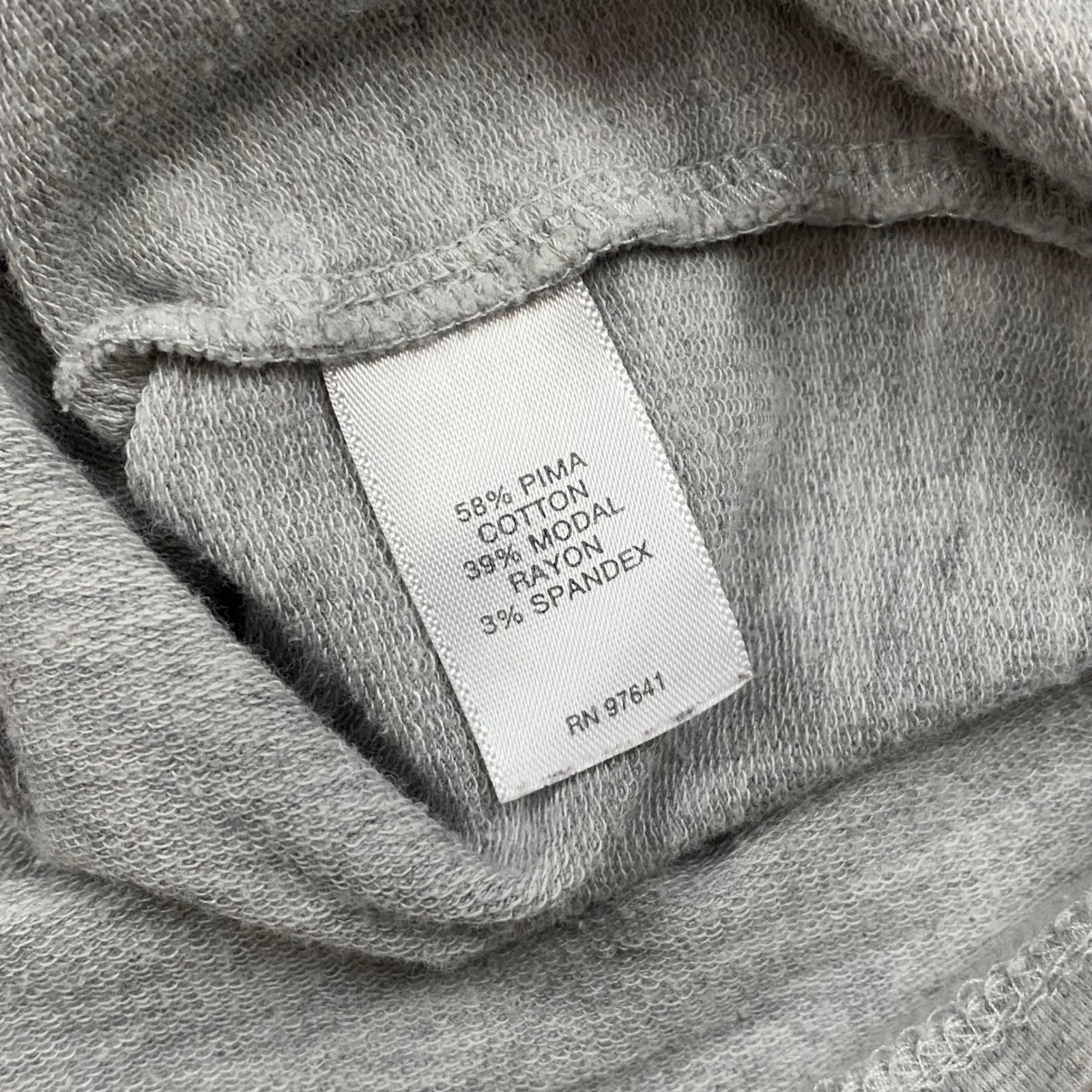 Pure Jill Pima Cotton Modal Pullover Women XL Grey Pocket Minimalist Loungewear