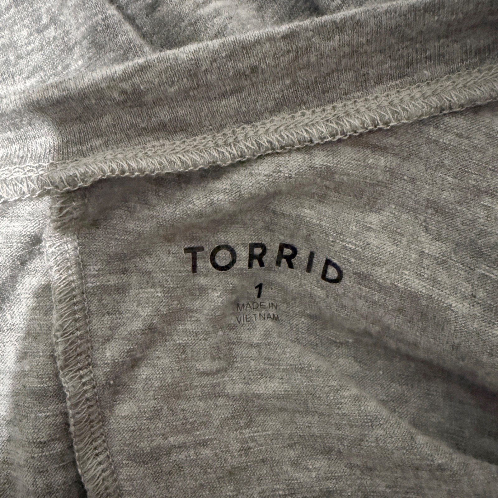 Torrid Vintage Slub V-Neck Henley Top in Heather Gray Size 1X