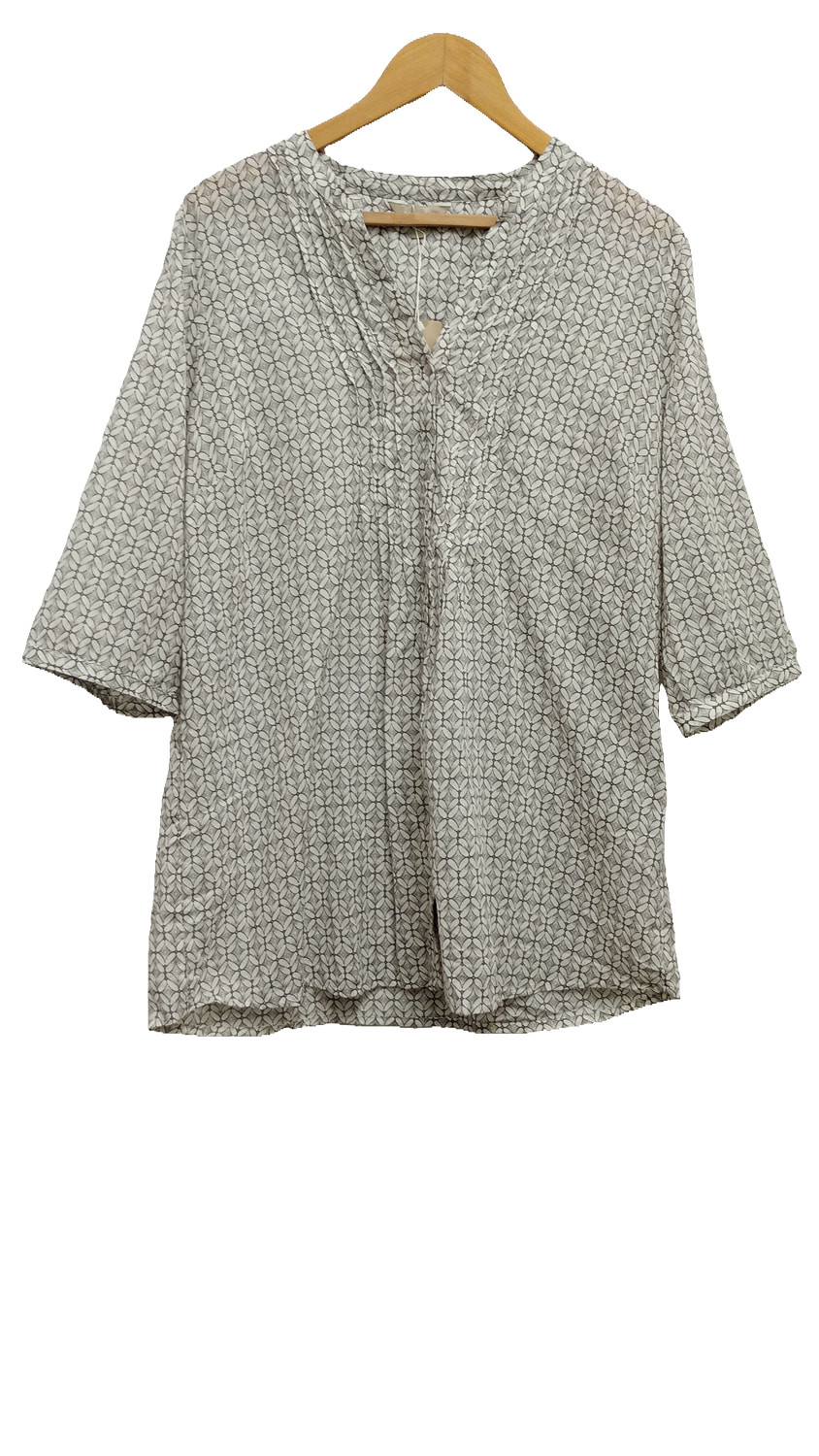 Anthology Cotton Geometric Print Blouse – UK 18 – New with Tags
