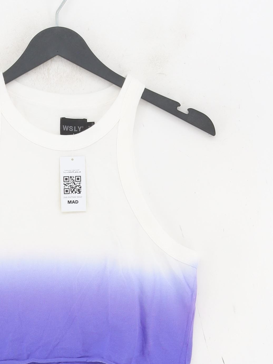 Wsly Women’s T-Shirt M Purple 100% Cotton Sleeveless Round Neck Basic