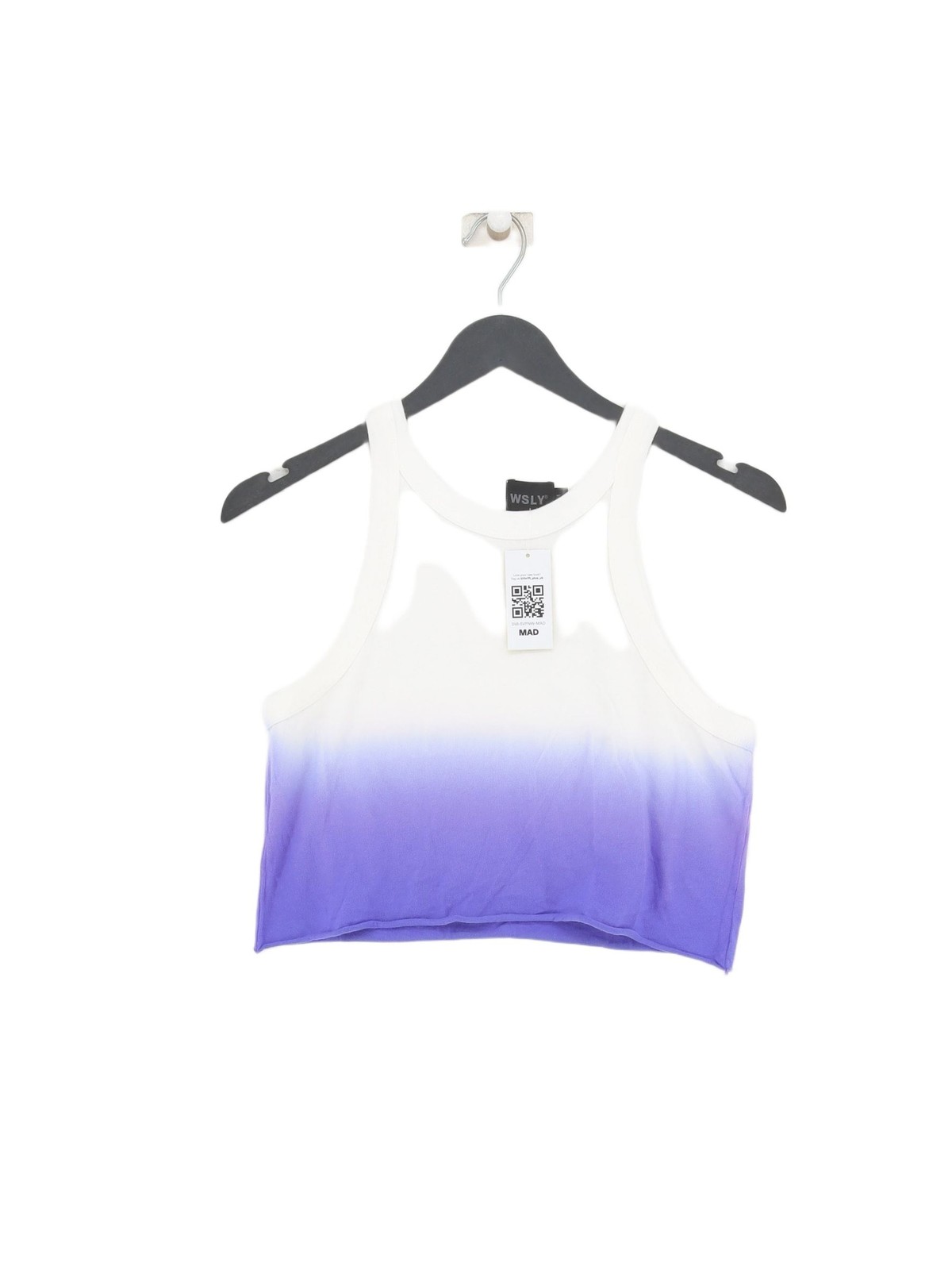 Wsly Women’s T-Shirt M Purple 100% Cotton Sleeveless Round Neck Basic
