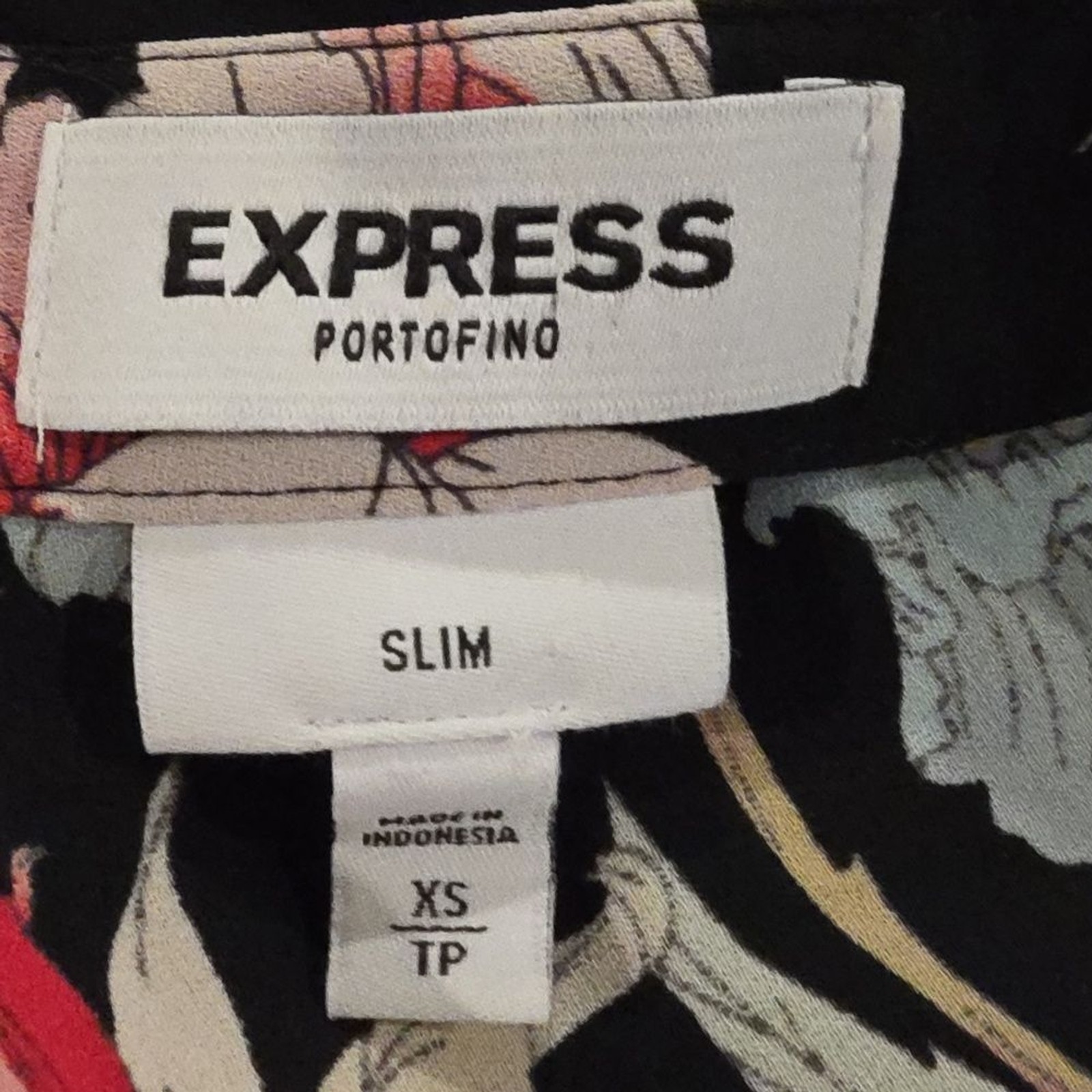 Express portofino slim Floral Black Women’s Top xs extra small