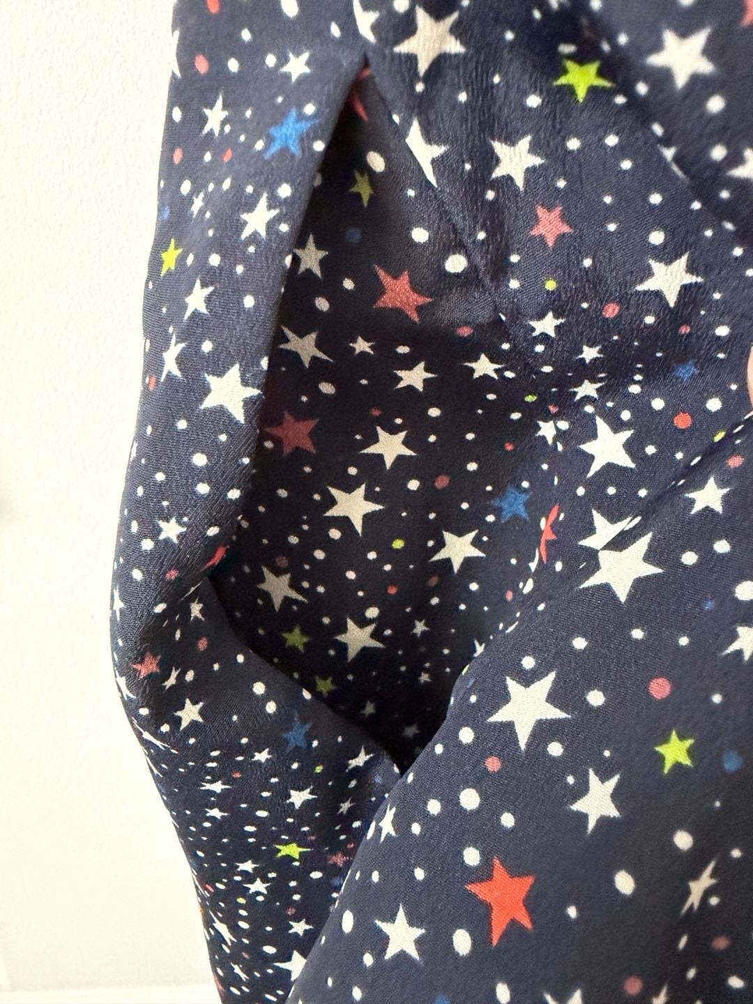 LIKELY Star Print Front-Tie Button-Down Blouse