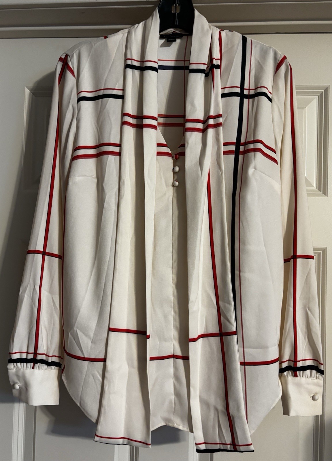 Ann Taylor Coastal Preppy Old Money Quiet Luxury Silky Flowy Self Tie Size XS