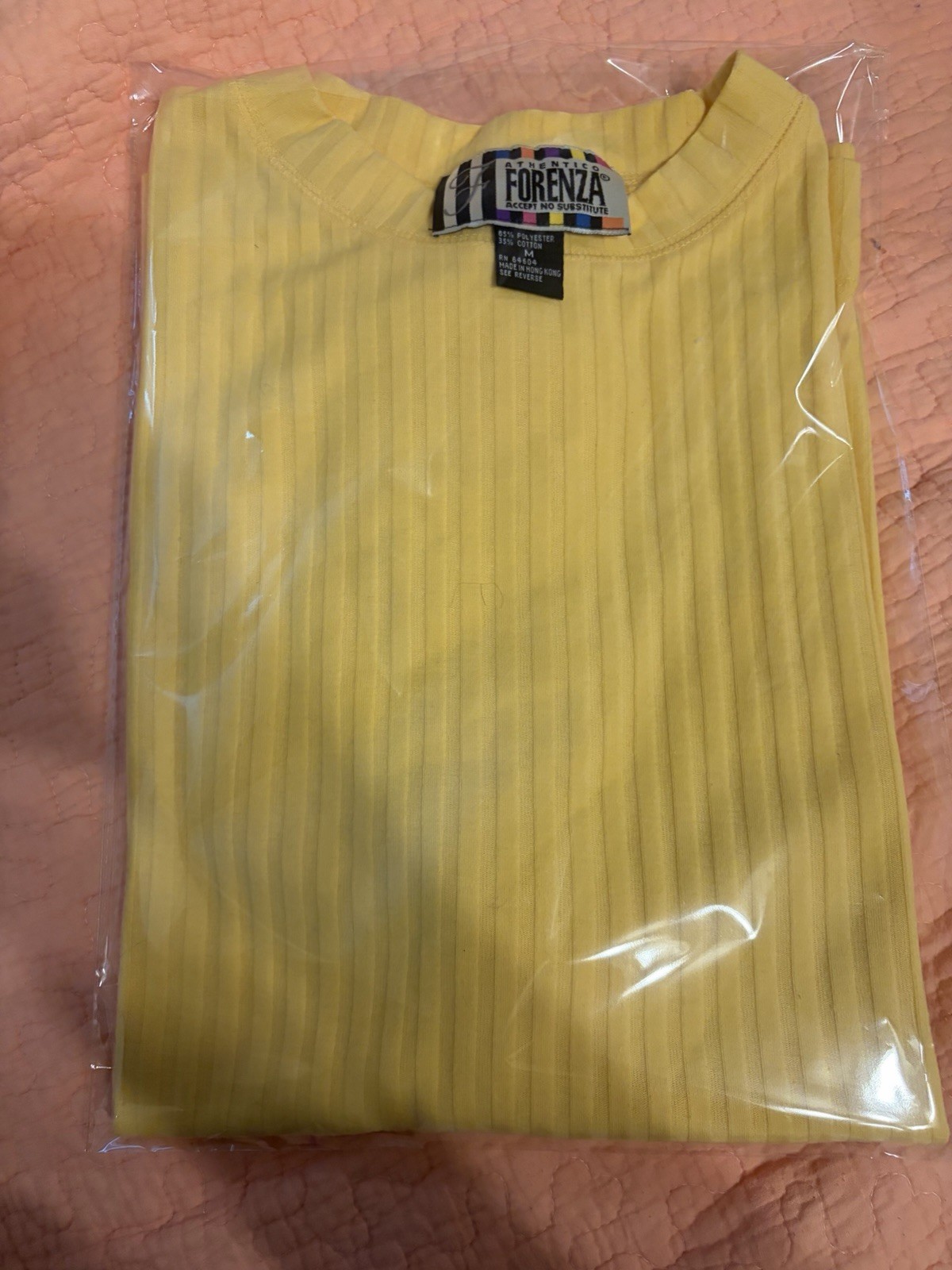 Vintage 90s Forenza Butter Yellow Ribbed Knit M Soft Girl Minimalist Retro
