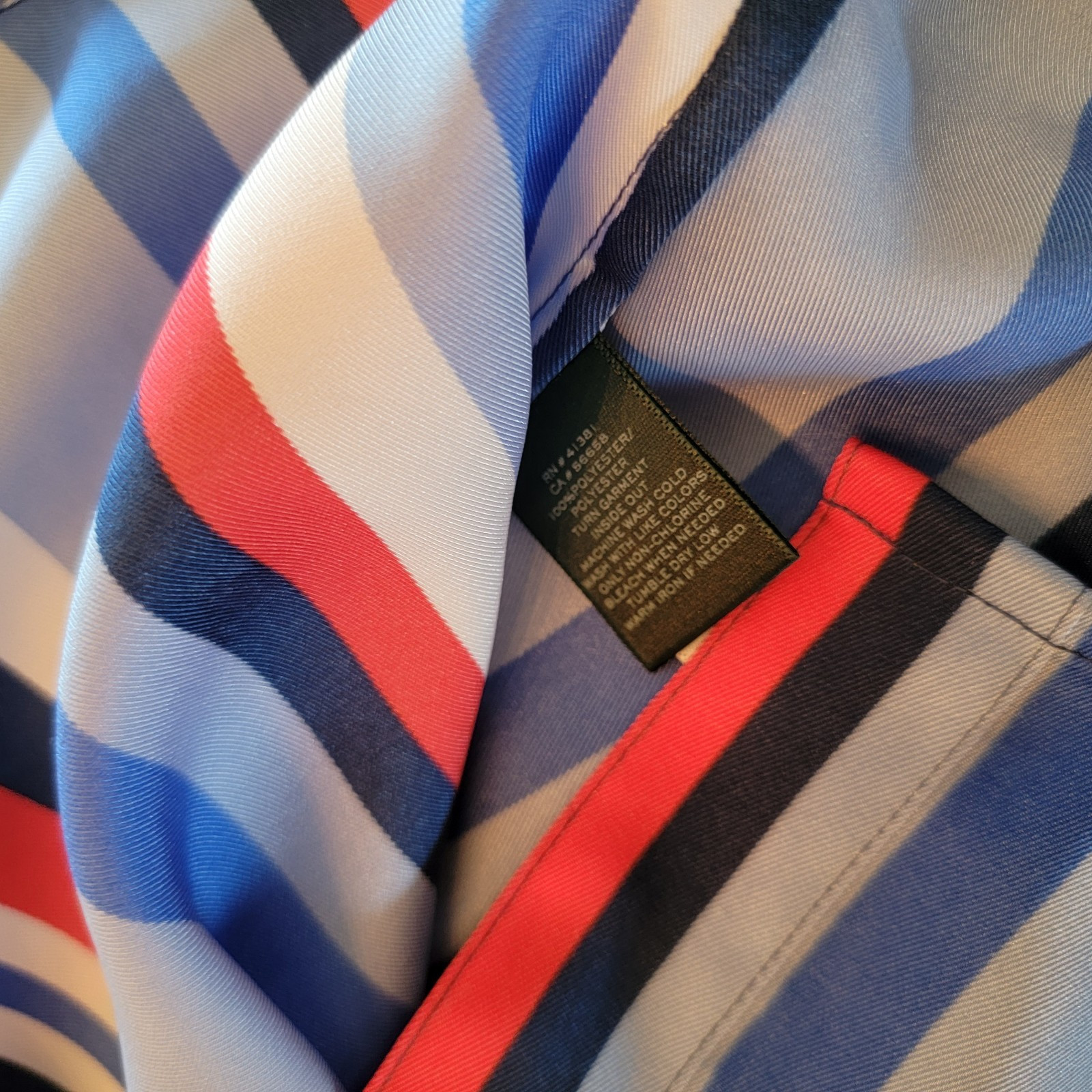 Ralph Lauren Green Label Red White Blue Striped Long Sleeve Size Medium Med