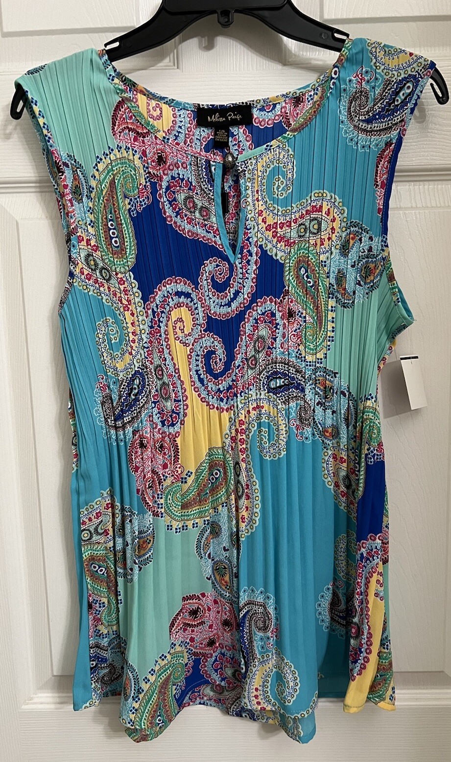 Women’s Melissa Paige Sleeveless Blouse, Size Large. New With Tags.