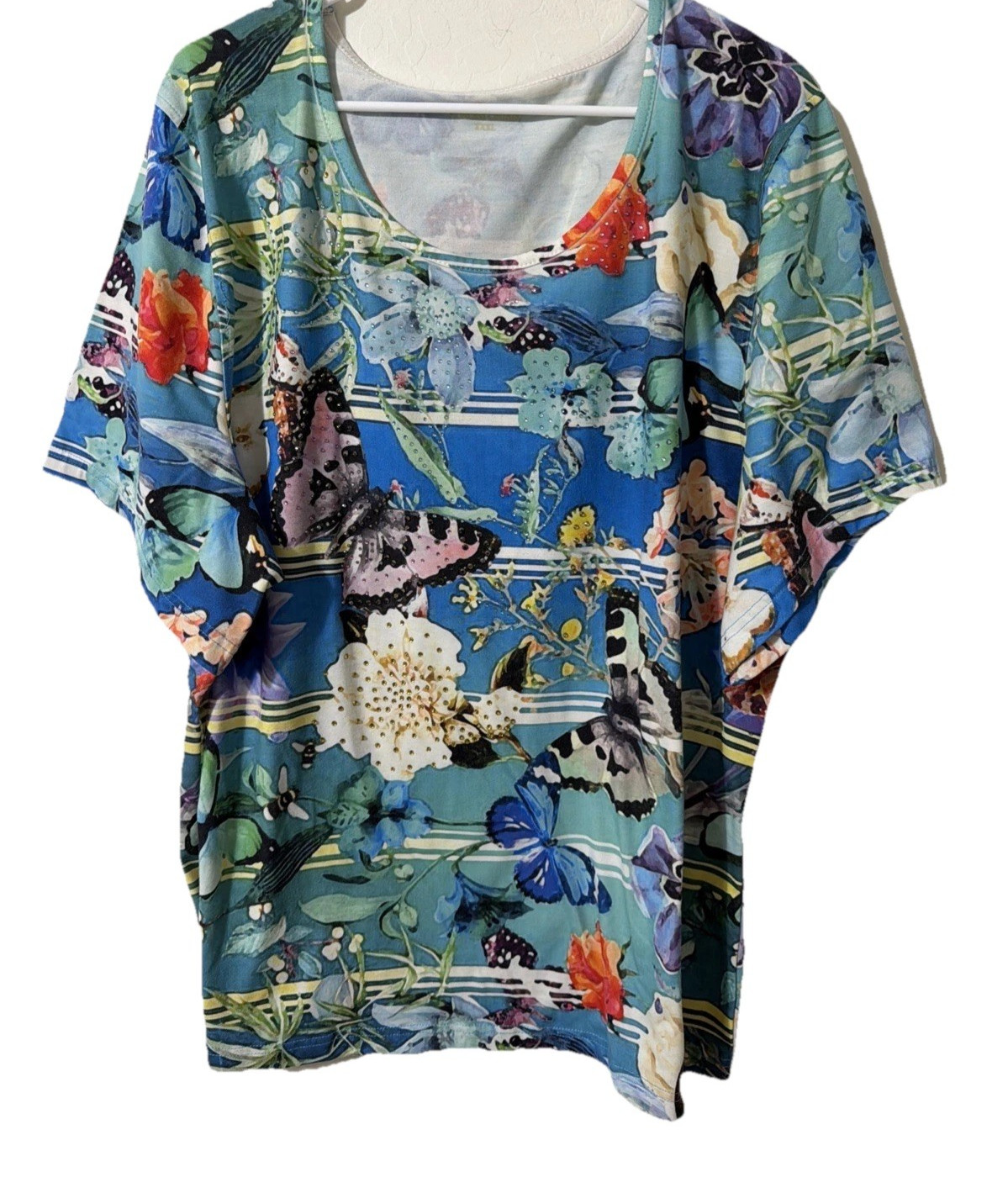 Princess Cruises Pullover Floral Blouse Size XXXL