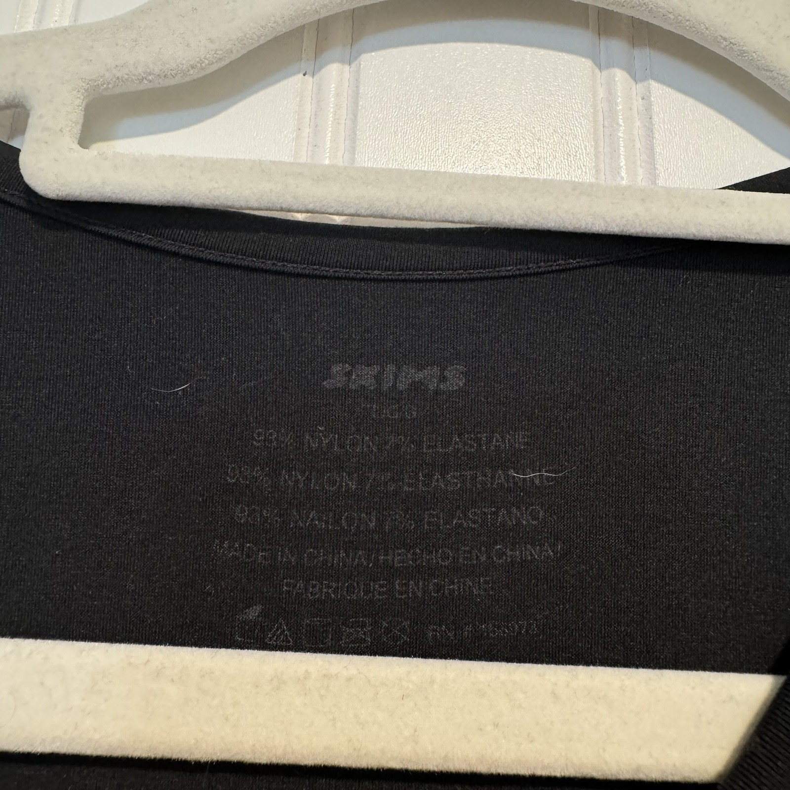 Skims Black Soft Smoothing Seamless T Shirt Size Large