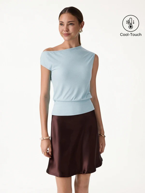 OGL Asymmetrical Shoulder Banded Hem Top – New – Free SHIPPING!!!