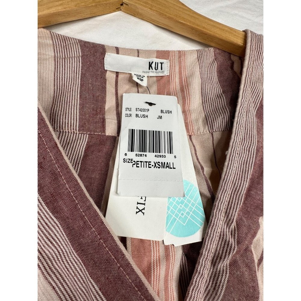 NWT KUT from the Kloth Striped Blouse sz XSP Multicolor