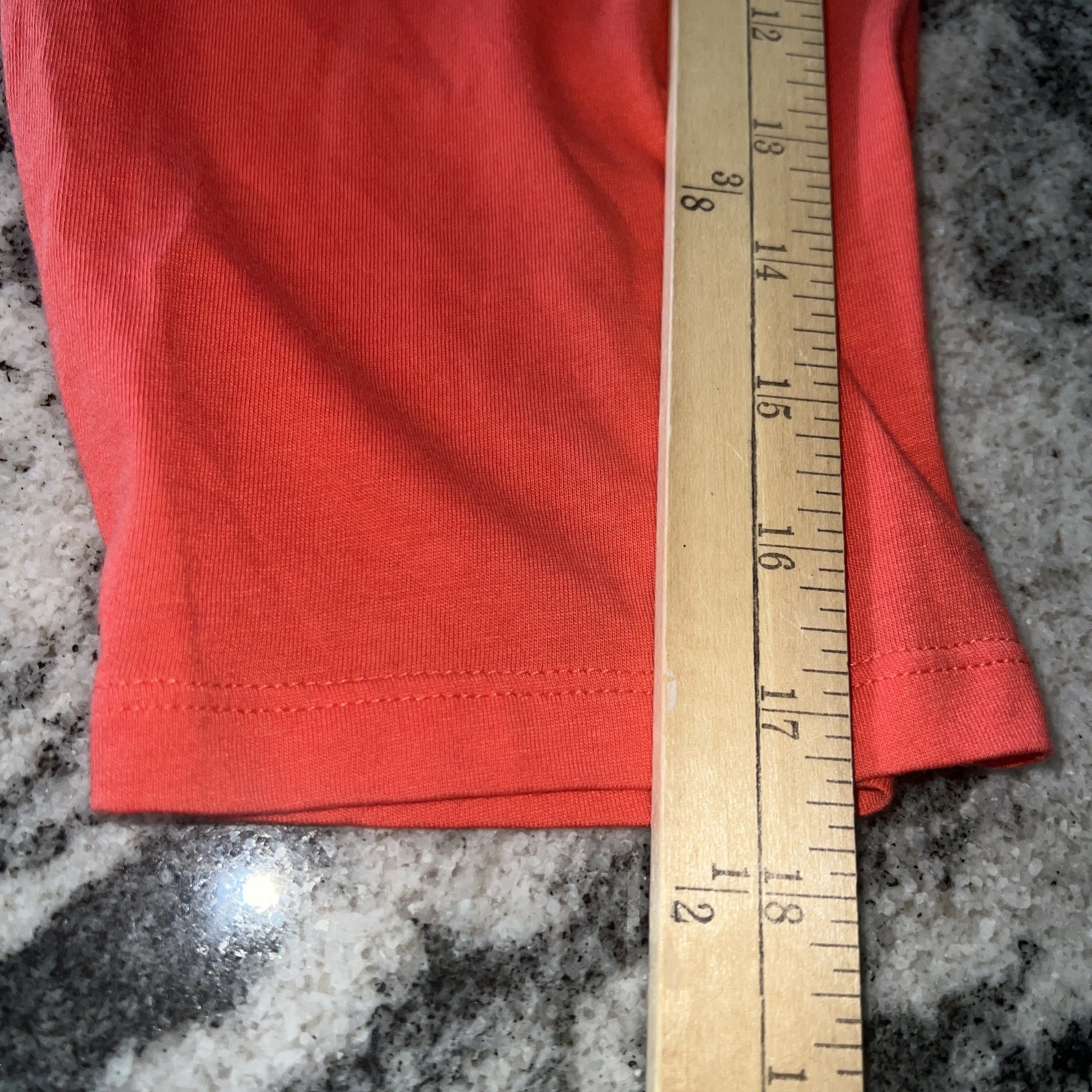 Jones New York Sport Woman 3X Coral Ruffled Tunic V Neck 3/4 Slvs Cotton/Rayon