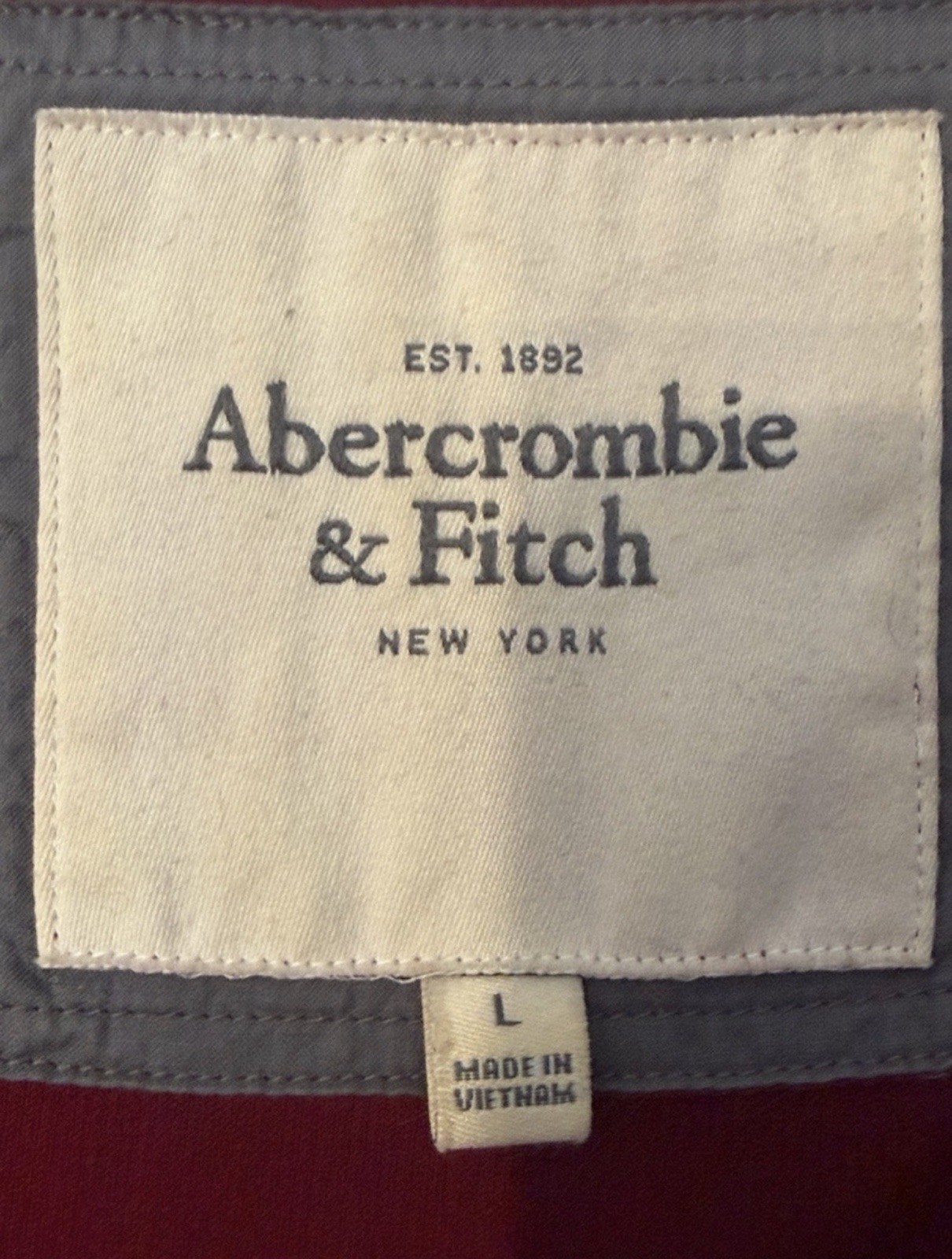 Abercrombie & Fitch Y2K Women’s L Burgundy Henley Long Sleeve Button Top
