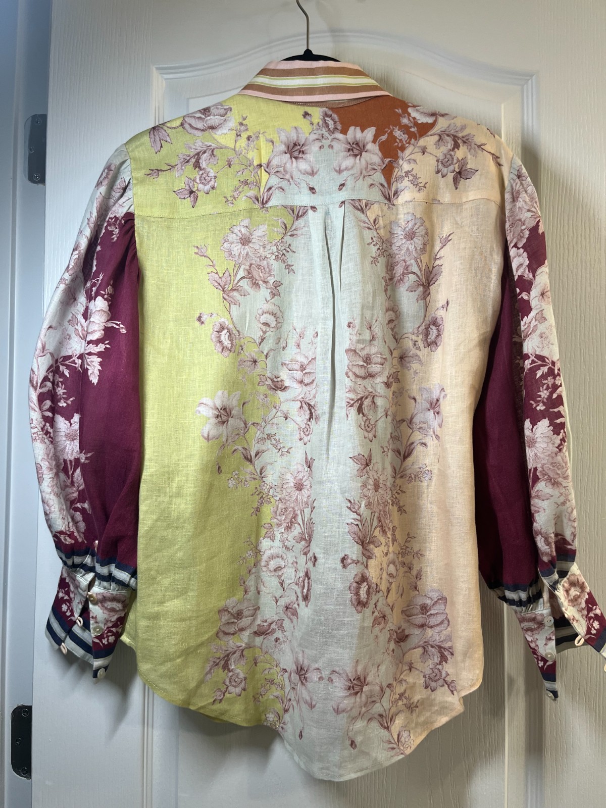 ALÉMAIS Women Linen Button-Up Blouse Long Sleeve Top Size: S US 4