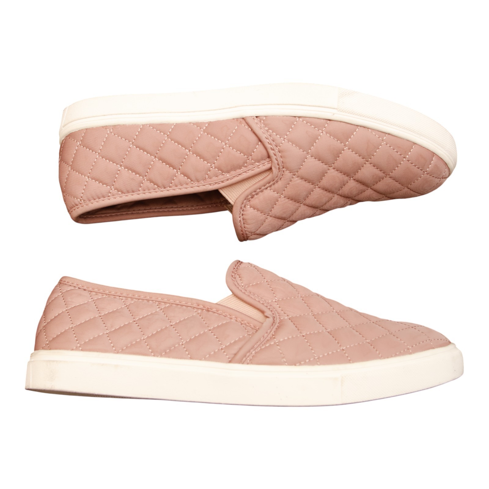 Womens Quilted Slip On Sneakers Blush Pink Size 10 Casual Comfort Shoes