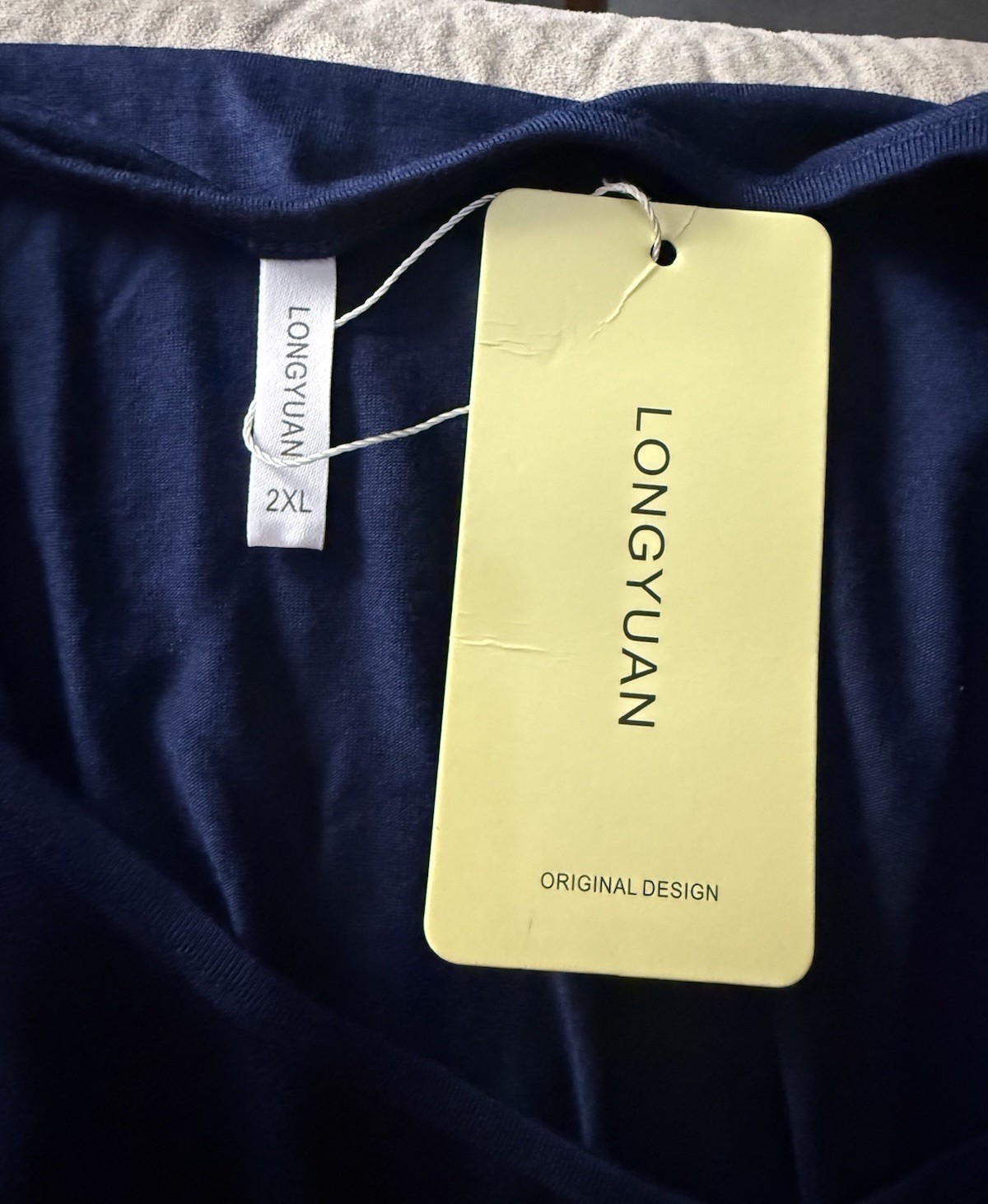 NWT Longyuan Women’s Dark Blue Long Sleeve Blouse Size Xl