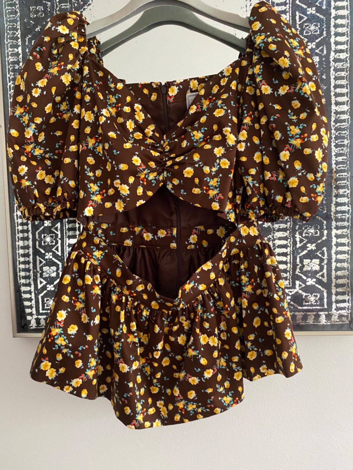 New Women’s Autumn Adeigbo Bridgette Gorgeous Floral Print Blouse 2,8