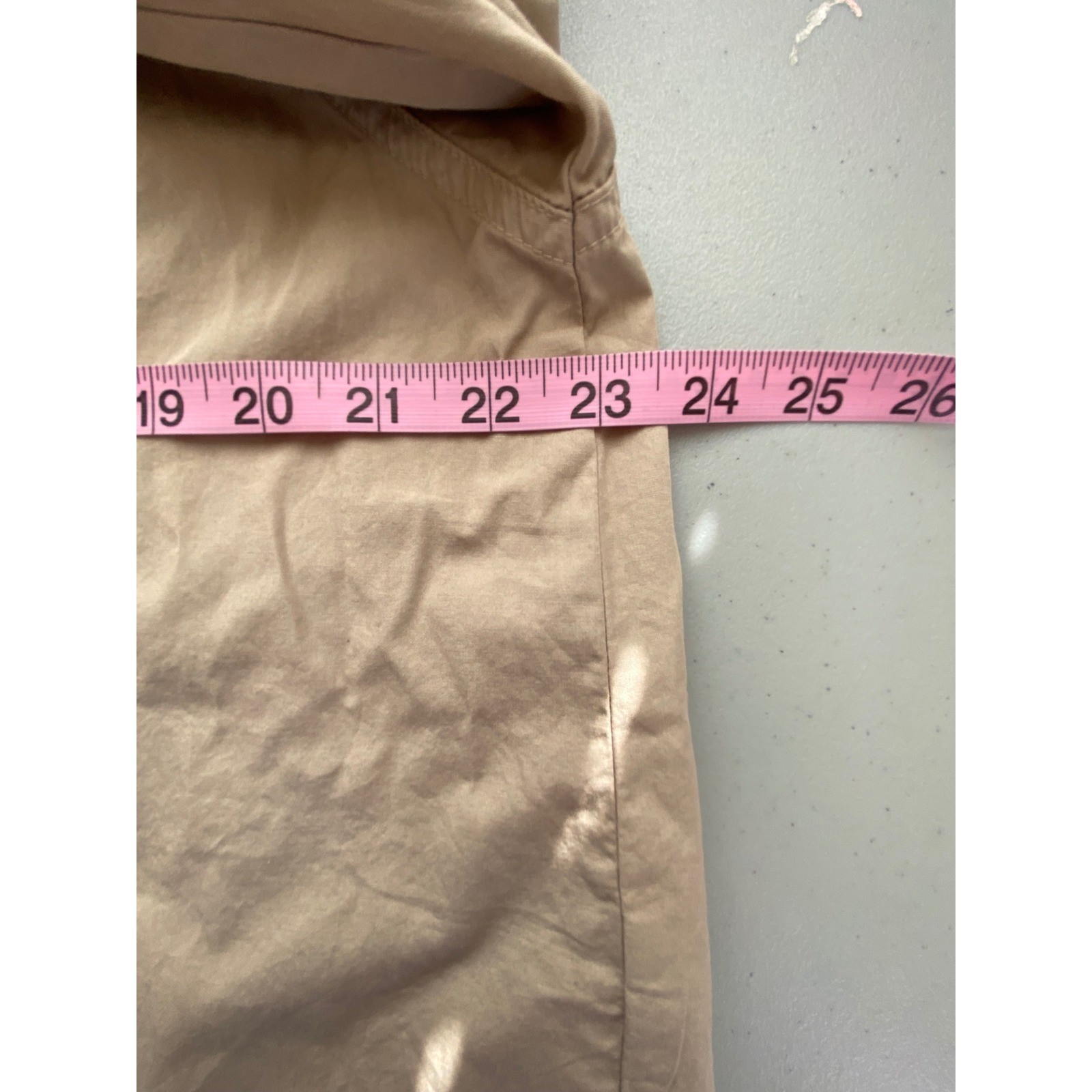 OZMA of California Field Shirt Tan Khaki Organic Cotton Button Down M/L USA