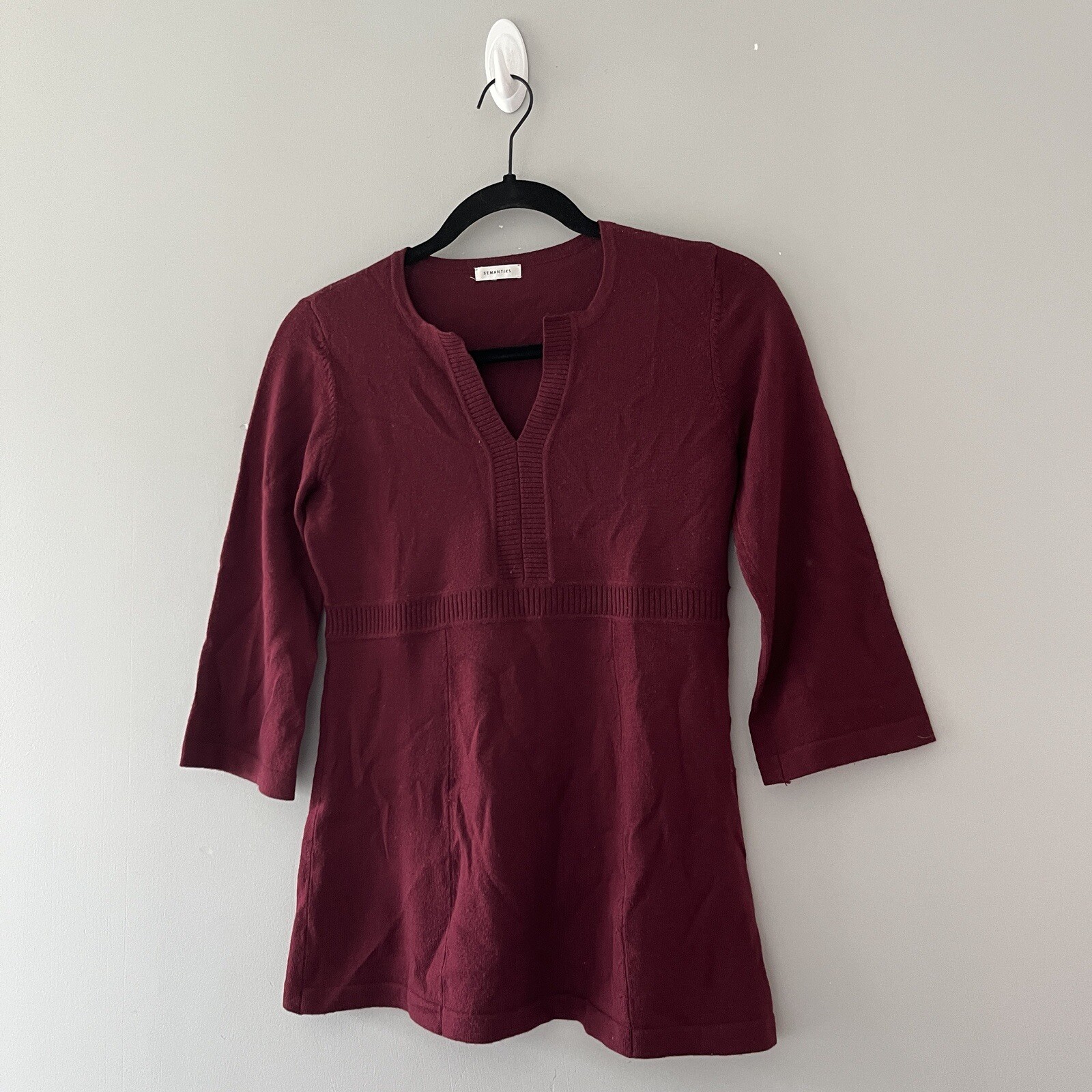 Semantiks Maroon Wool Knit Blouse