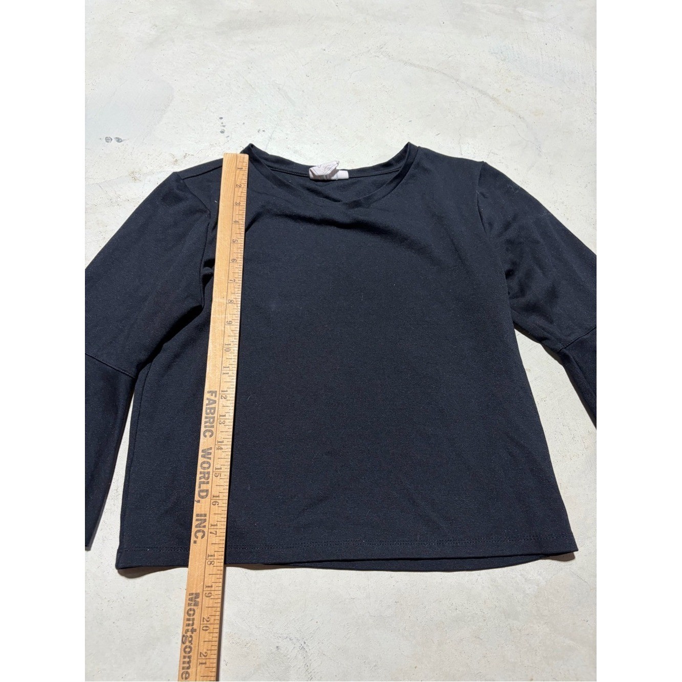 White crow Black Bell Sleeve Top medium
