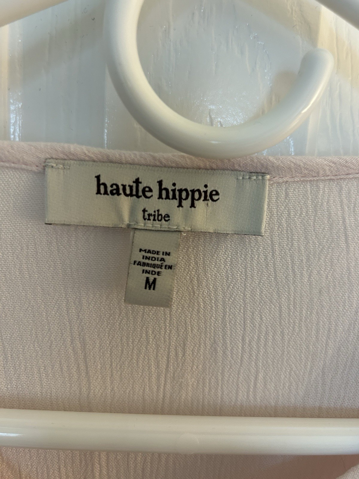 Haute Hippie Tribe Pink Top With Ruffle Size M