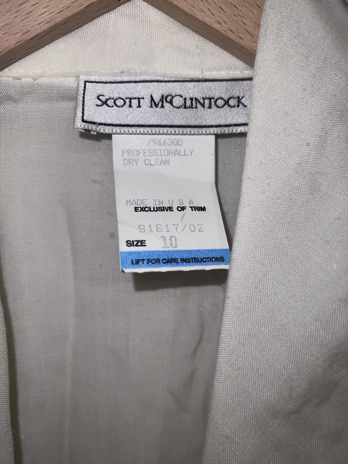 Vintage Victorian Scott McClintock Lace Blouse Pleated Double Button Sz 10 M L