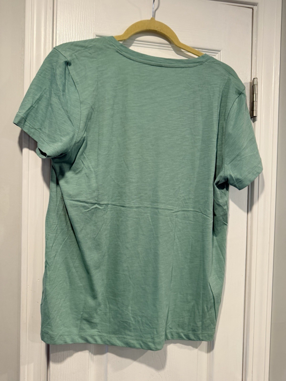 NWOT Madewell Size L Sage Green V Neck Short Sleeve Slub Cotton Tee Shirt
