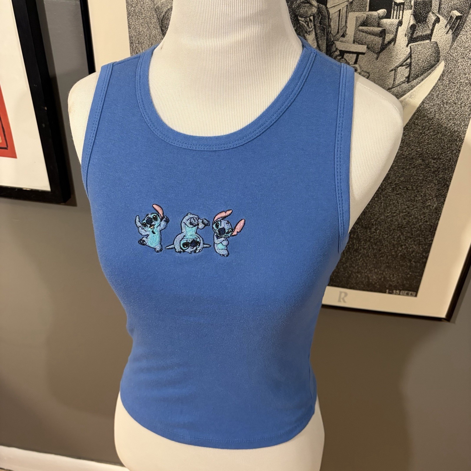 Disney’s Lilo & Stitch Stitch Sleevless Juniors’ Tank Top Size XS Cartoon Movie