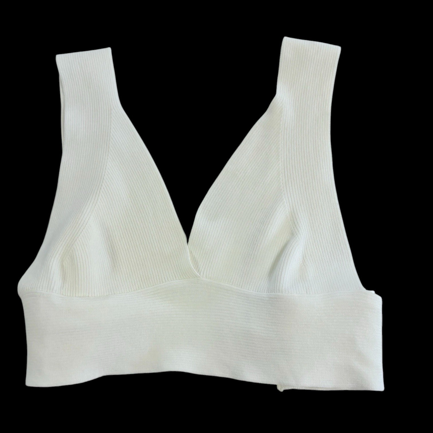 Mustard Seed Women’s Criss Cross Cropped Halter Top Size Medium Ivory