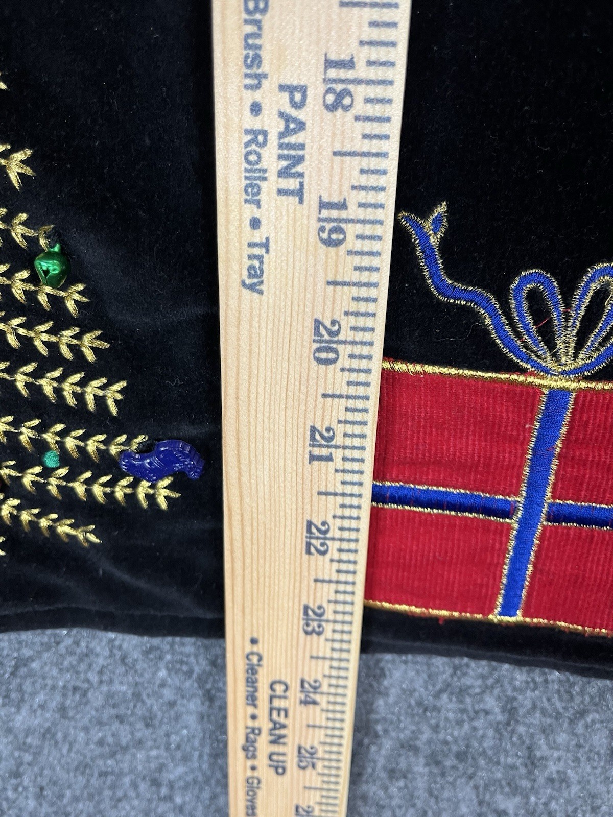 Vintage 90s Dressbarn Holiday Vest Black Velvet Christmas Tree Novelty Sz Large
