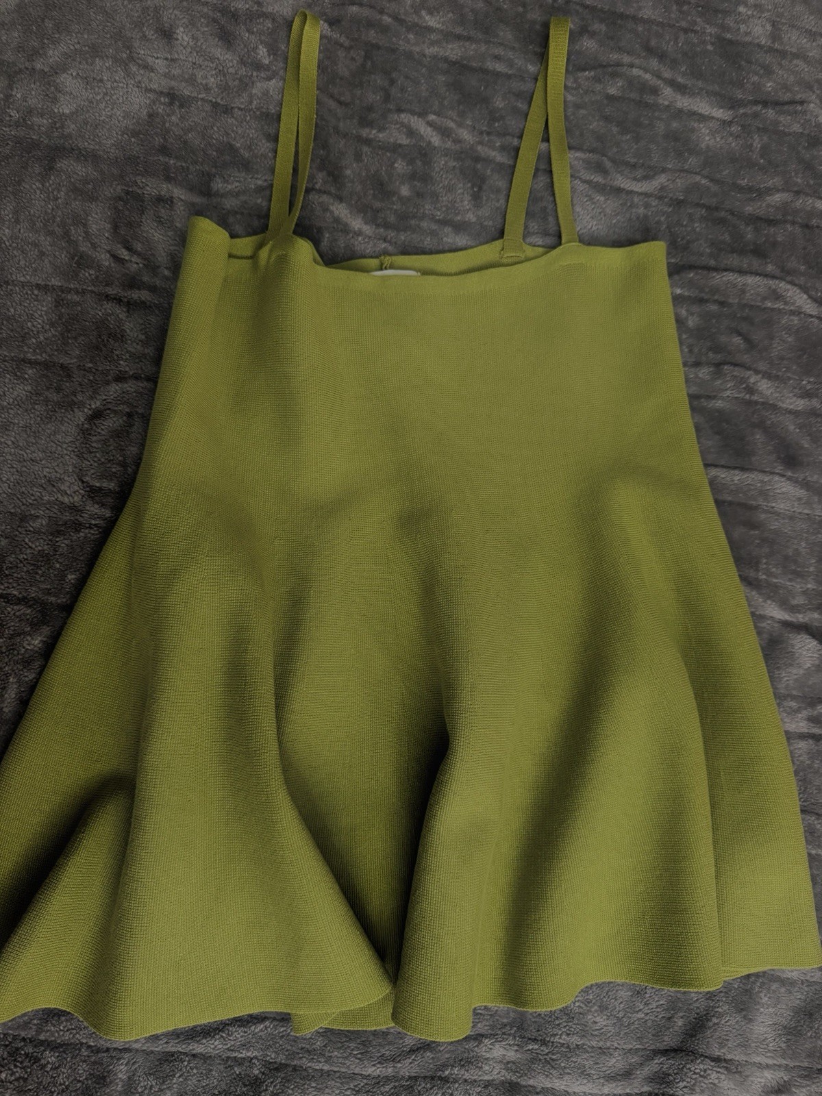 H&M Women’s Green Solid Square Neck Spaghetti Strap Camisole Tank Top M/L