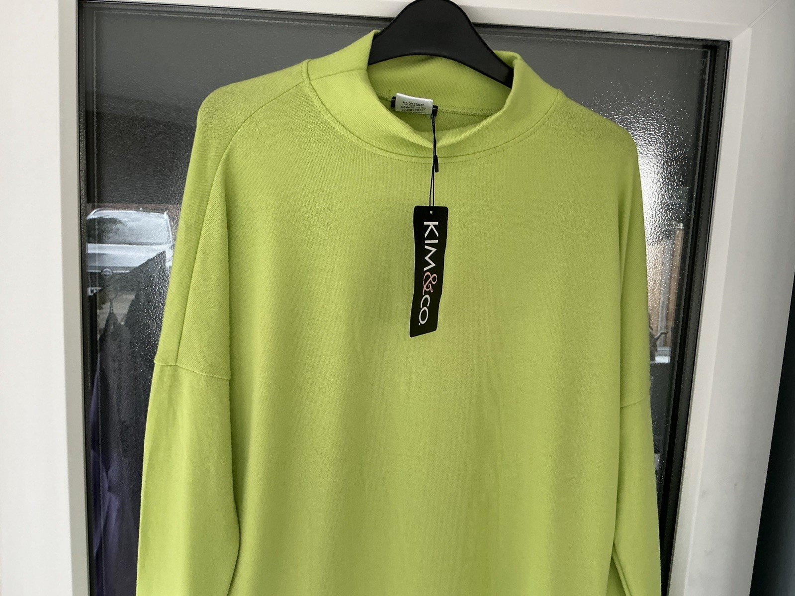Kim & Co Soft Touch Long Sleeve Mock Neck Oversize Tunic Size XS