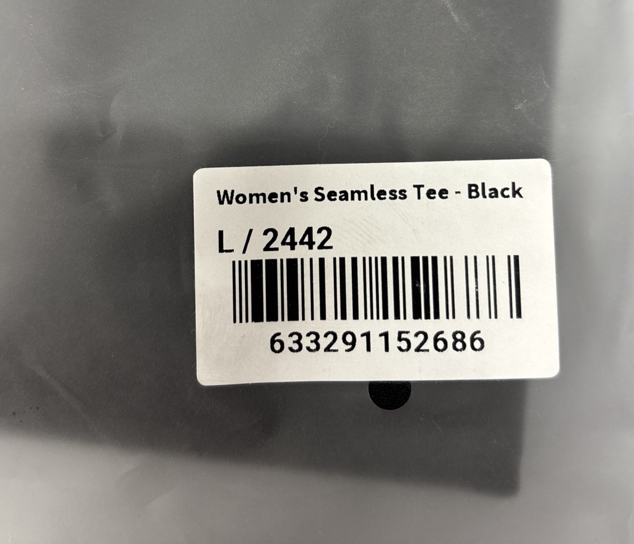 THREE NAILS Women’s SEAMLESS TEE – Black, Large