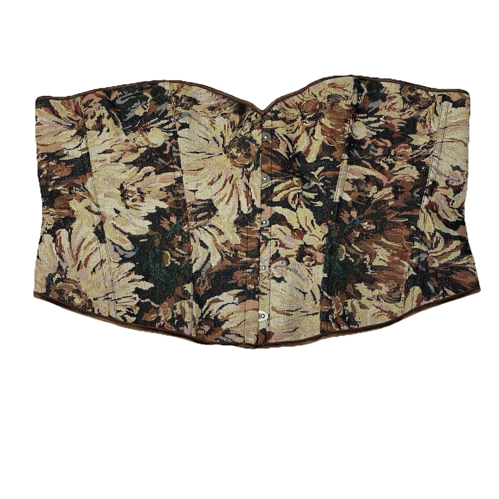 Floral Tapestry Bustier Corset Crop Top Women’s Size 6XL
