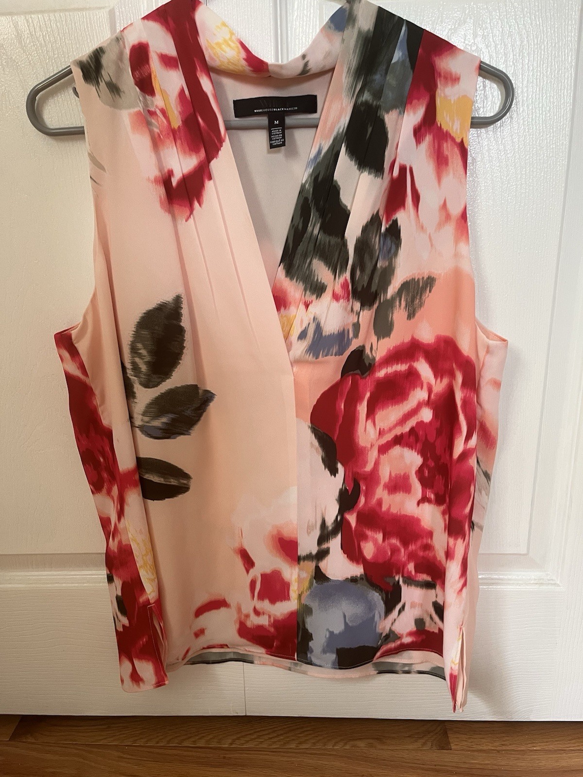 Whbm Pink Floral Blouse Medium