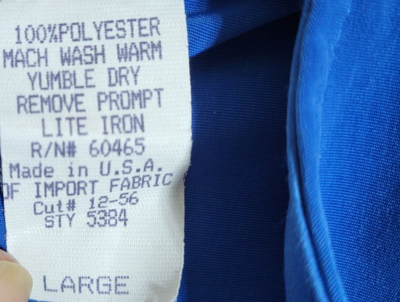 LORI of California by AM Casuals Top Womens Size Large Blue Vintage USA Made