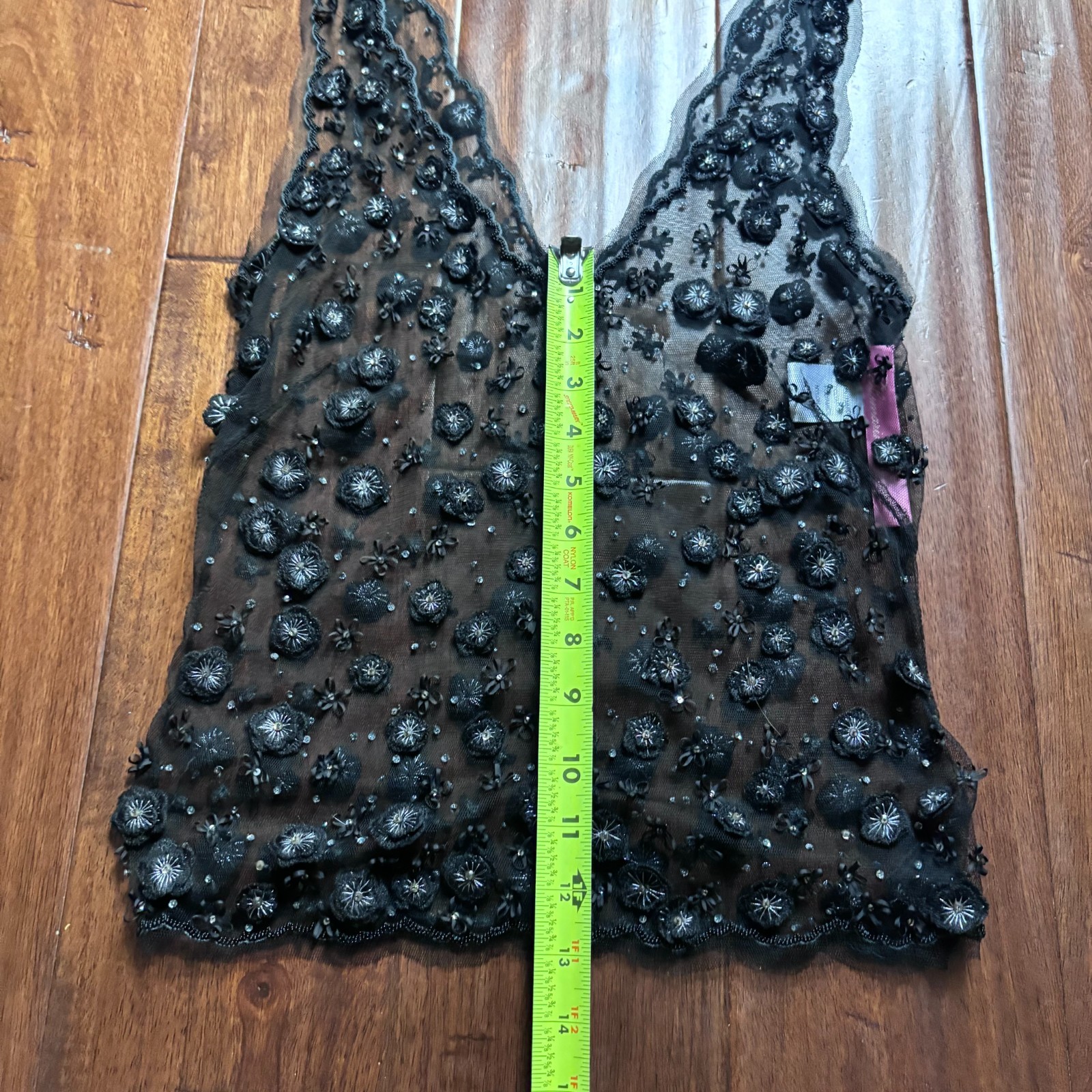 Blumarine 2000-2001 Black Sheer Lace top Spring Runways Fairy Marissa Cooper