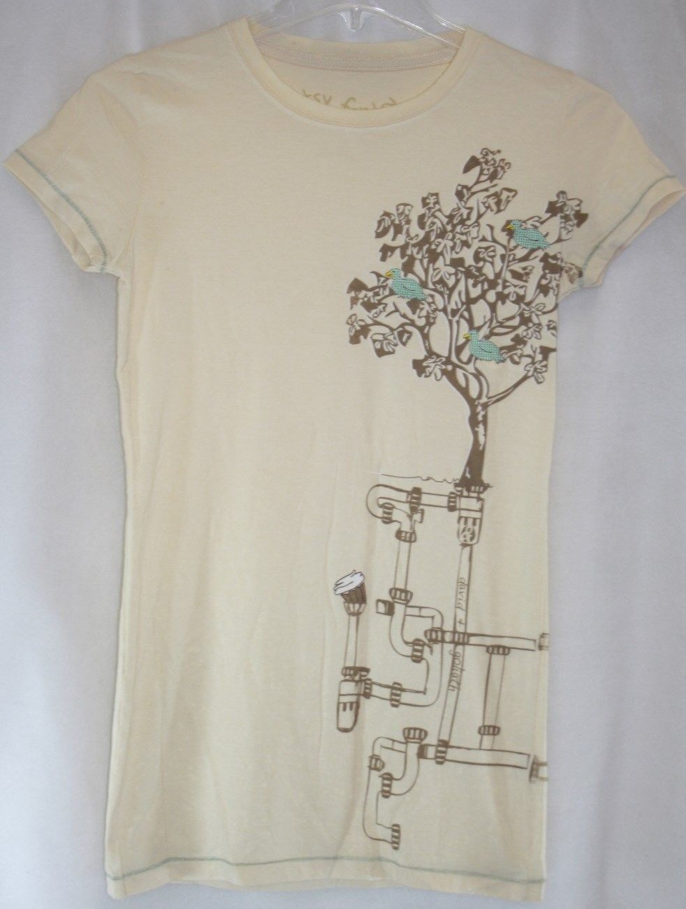 Womens David & Goliath Artsy Fartsy Birds In a Tree Distressed Look Tee T-Shirt