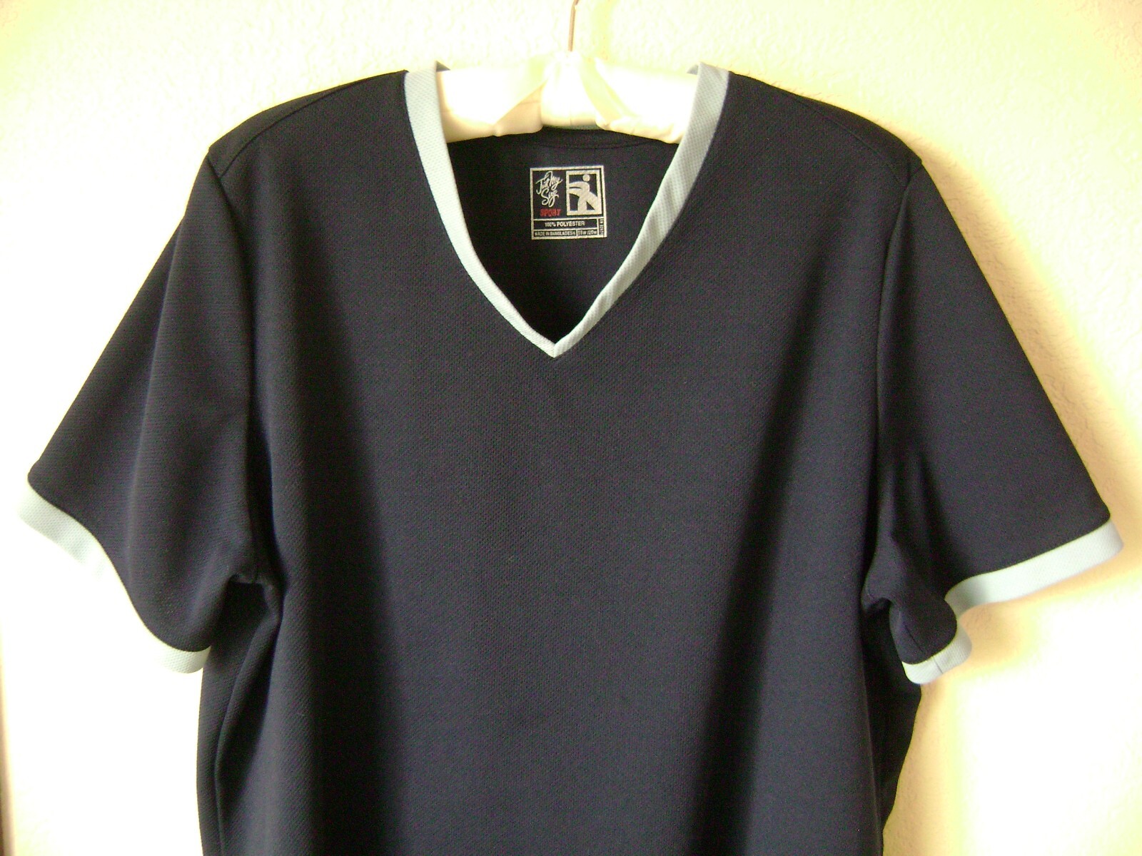 JUST MY SIZE SPORT WOMEN’S NAVY BLUE KNIT TOP PLUS 18W/20W ( 1X ) BLOUSE T-SHIRT