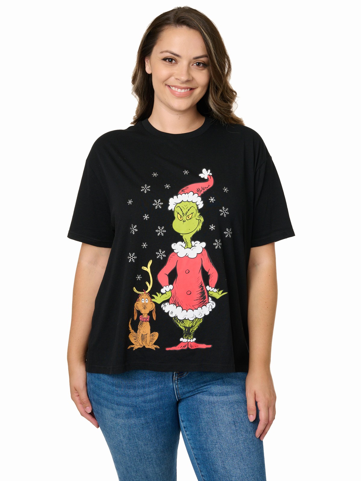 Dr. Seuss The Grinch & Max T-Shirt Women’s Plus Size Christmas