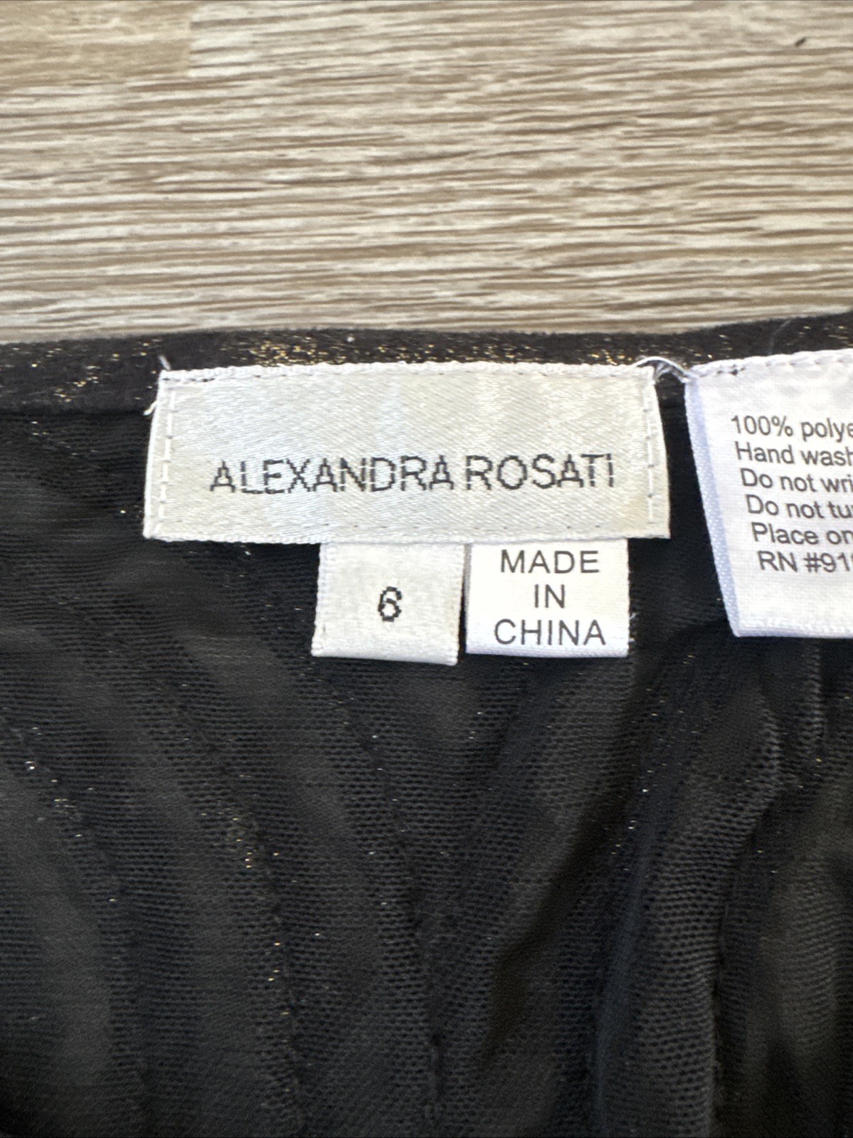 Alexandra Rosati Sleeveless Mesh Ribbon Top Size 6 Avant Garde Black Gold